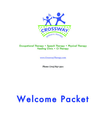 Welcome Packet 01302013 - Crossway Pediatric Therapy