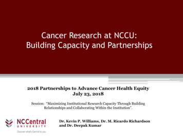 Cancer Research At NCCU: Building Capacity And Partnerships