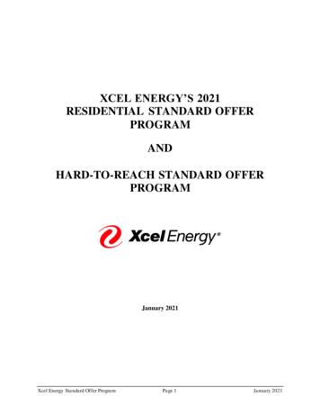 Xcel Energy'S 2021 Residential Standard Offer Program And Hard-to-reach .