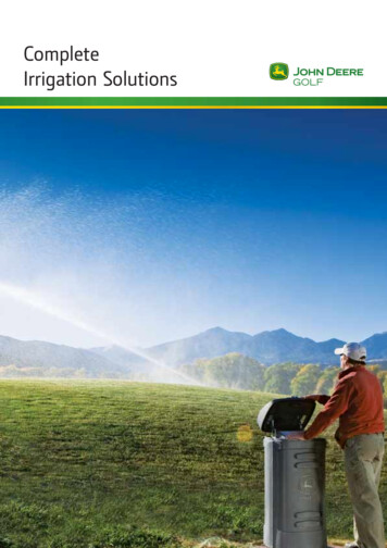 Complete Irrigation Solutions - John Deere