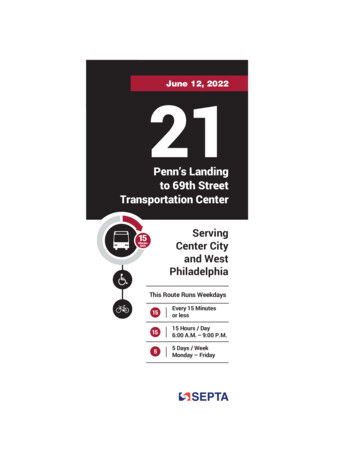 Penn's Landing To 69th Street Transportation Center - SEPTA