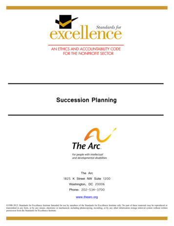 Succession Planning - THE ARC SUSQUEHANNA VALLEY