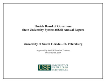 Florida Board Of Governors State University System (SUS) Annual Report .