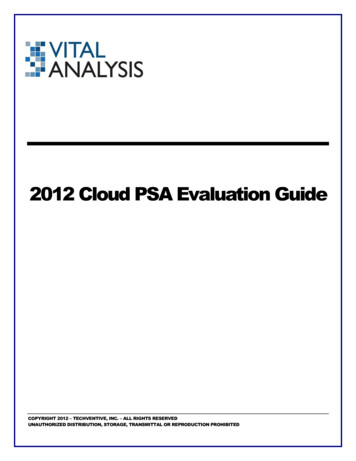 2012 Cloud PSA Evaluation Guide - FinancialForce 