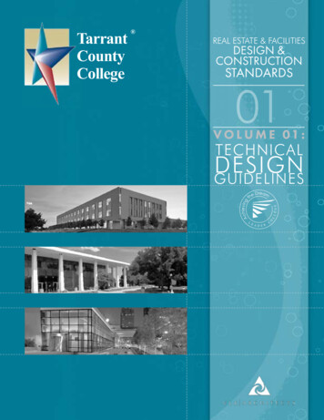 VOLUME 01: TECHNICAL DESIGN - Tarrant County College