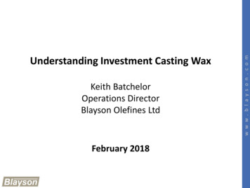 Understanding Investment Casting Wax - Blayson