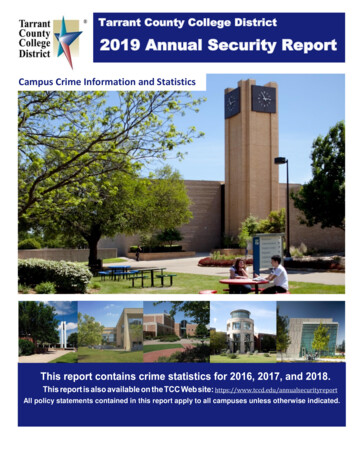 Campus Crime Information And Statistics - Tarrant County College