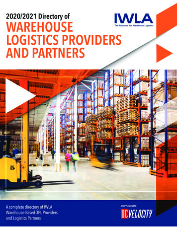 2020/2021 Directory Of WAREHOUSE LOGISTICS PROVIDERS AND PARTNERS - IWLA