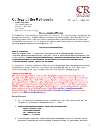 College Of The Redwoods Revised November 2020