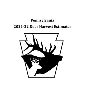 2021-22 Deer Harvest Estimates Report - Game Commission