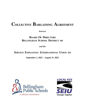 COLLECTIVE BARGAINING AGREEMENT - Bellingham Public Schools
