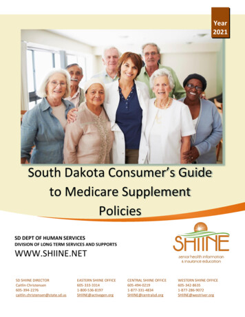 To Medicare Supplement Policies - SHIINE