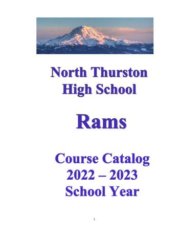 Table Of Contents - North Thurston Public Schools