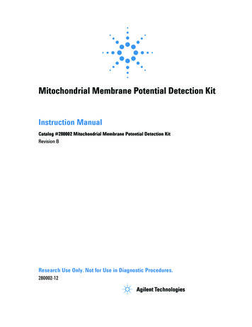 Manual: Mitochondrial Membrane Potential Detection Kit