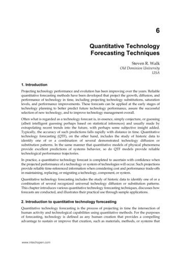 Quantitative Technology Forecasting Techniques - IntechOpen