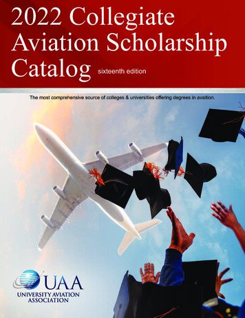 2022 Collegiate Aviation Scholarship Catalog - Baylor University