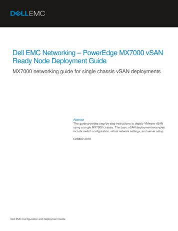 Dell EMC Networking - PowerEdge MX7000 VSAN Ready Node Deployment Guide