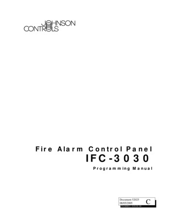 Fire Alarm Control Panel IFC-3030 Programming Manual