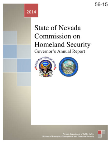 State Of Nevada Commission On Homeland Security