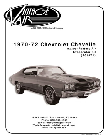 1970-72 Chevrolet Chevelle - Vintage Air