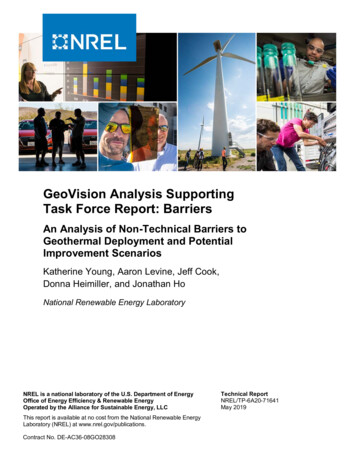 GeoVision Analysis Supporting Task Force Report: Barriers