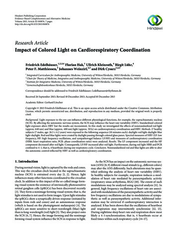 Research Article Impact Of Colored Light On Cardiorespiratory . - Hindawi