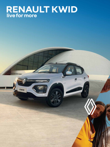 178 KWID MY22 BROUCHER FOR DIGITAL - Renault Group