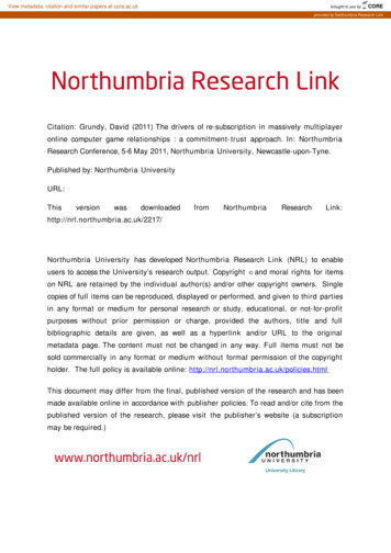 Northumbria Research Link - CORE
