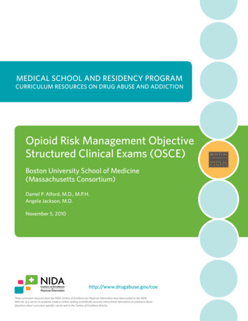 Opioid Risk Management Objective Structured Clinical Exams (OSCE)
