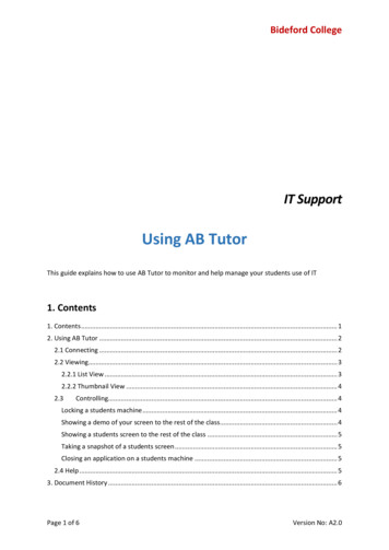 Using AB Tutor - Bidefordcollege 