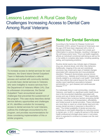 Challenges Increasing Access To Dental Care Among Veterans