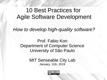 10 Best Practices For Agile Software Development
