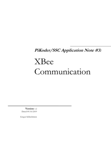 PiKoder/SSC Application Note #3: XBee Communication