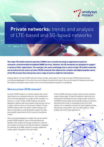 Private Networks: Trends And Analysis Of LTE-based And . - Analysys Mason