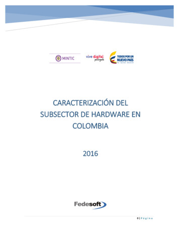 Caracterización Del Subsector De Hardware En Colombia