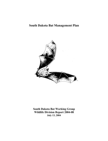 South Dakota Bat Management Plan