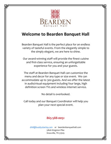 Welcome To Bearden Banquet Hall - Buddys Bar B Q
