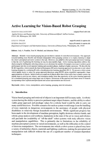 Active Learning For Vision-based Robot Grasping - Springer