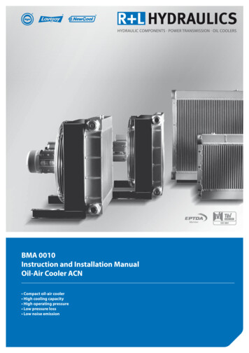 BMA 0010 Instruction And Installation Manual Oil-Air Cooler ACN