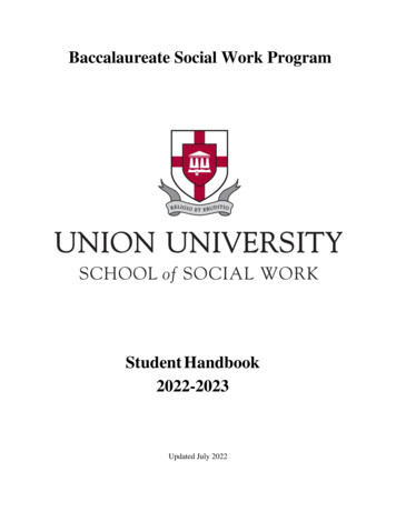 Social Work Program - Uu.edu
