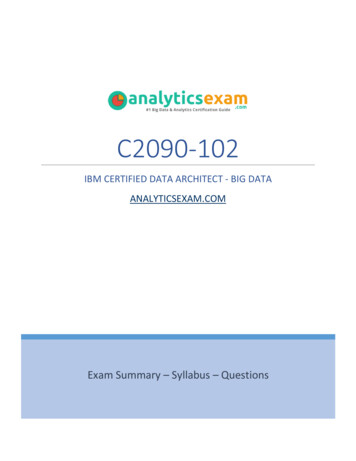 IBM Certified Data Architect Big Data - AnalyticsExam