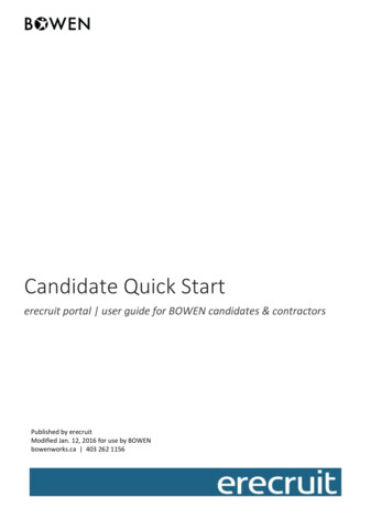 Candidate Quick Start - BOWEN Group