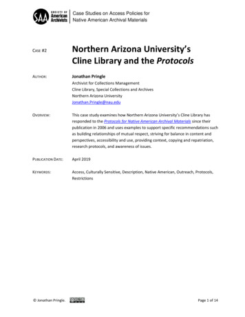 CASE #2 Northern Arizona University's Cline Library And The Protocols