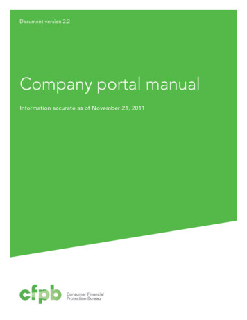 Company Portal Manual 11212011 W SDP Edits 11 23 11 1259pm - VZ 506pm
