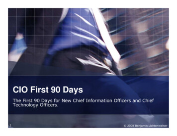 CIO First 90 Days - Modern Servant Leader