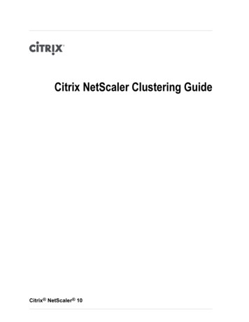 Citrix NetScaler Clustering Guide