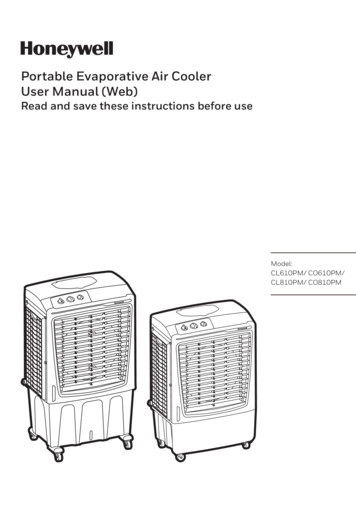 Portable Evaporative Air Cooler User Manual (Web)