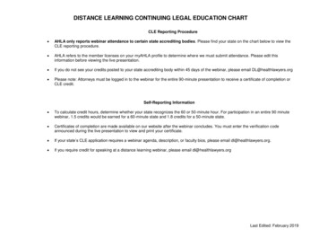 DISTANCE LEARNING CONTINUING LEGAL EDUCATION CHART - Microsoft