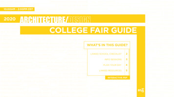 COLLEGE FAIR GUIDE - Boston Society Of Architects