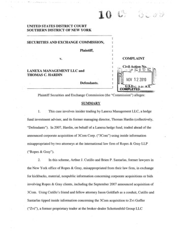 SEC Complaint: Lanexa Management LLC And Thomas C. Hardin